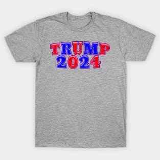 Patriotic Red White Blue TRUMP 2024 T-Shirt